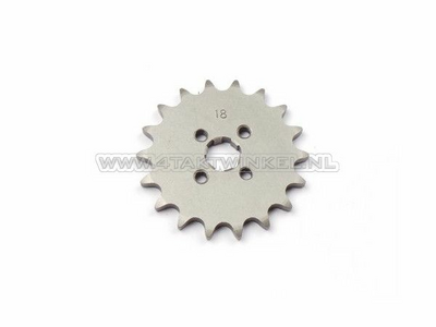 Front sprocket, 420 chain, 17mm shaft, 18, fits SS50, C50, Dax