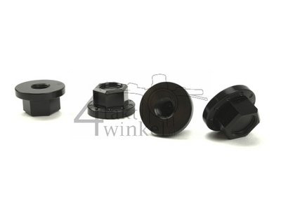 Nut cap set, m10 x 1.25, CNC, black