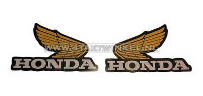 Sticker Honda wing, yellow set middle left & right, original Honda