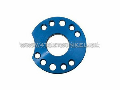 Adjuster plate for carburettor aluminum, blue