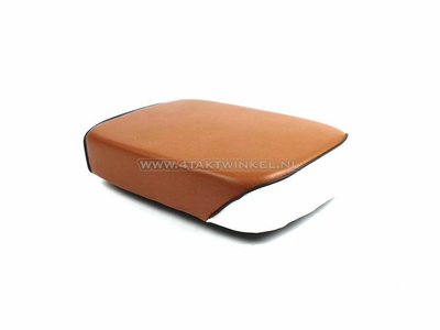 Seat for passenger, C50 NT, C50k1 and C50 replica, Streetcub, standard brown / white, black piping