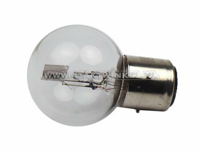 Bulb headlight BA21D, dual, 6 volt, 15-15 watt, Dax 3-pin