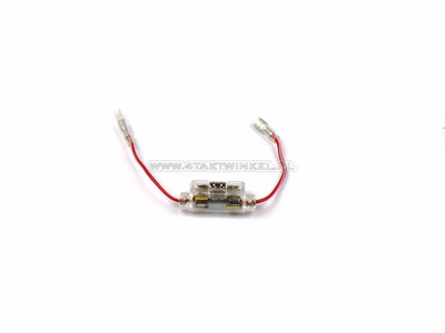 Fuse holder, glass fuse, plastic
