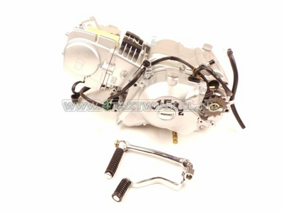 Engine, 125cc, manual clutch, Lifan, 4-speed, starter motor