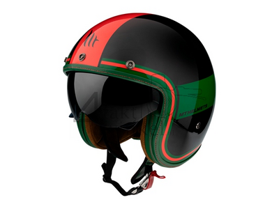 Helmet MT, Le Mans Speed, black/green/red, Sizes S to XL