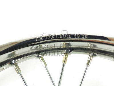 Wheel complete, rear wheel, 17 