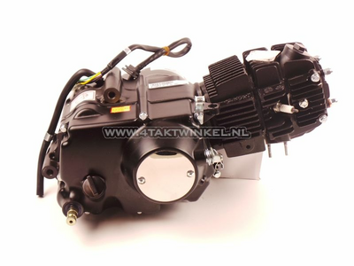 Engine, 125cc, manual clutch, Lifan, 4-speed, black