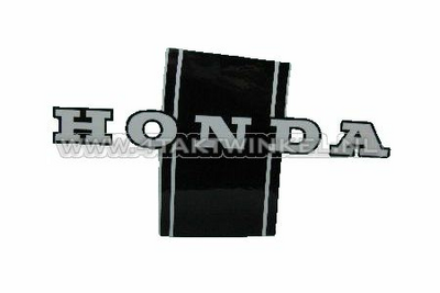 Sticker Dax body, black / white, right, original Honda