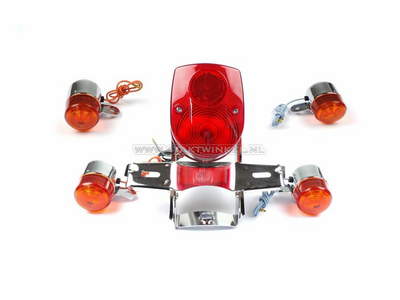 Taillight and indicator set, Dax old style, red