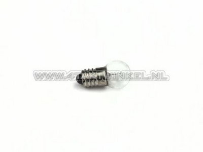 Bulb E10 screw socket, single, 12 volt, 3 watt