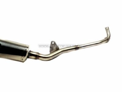Exhaust tuning, down swept, single, Protech, stainless steel, fits SS50, CD50, C50
