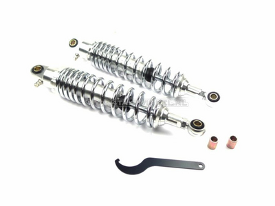 Shock absorber set 330mm gas damped, without pot, chrome