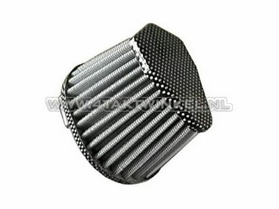 Power filter 42mm, straight, oval, carbon look
