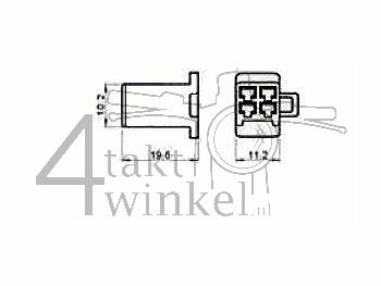 Connector Japanese, housing Connector 4-pin female