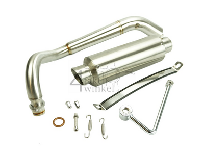 Exhaust tuning, down swept, single, stainless steel