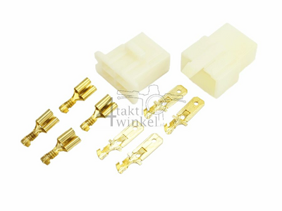 Connector Japanese, housing Connector 6.3 mm 4-pin, set